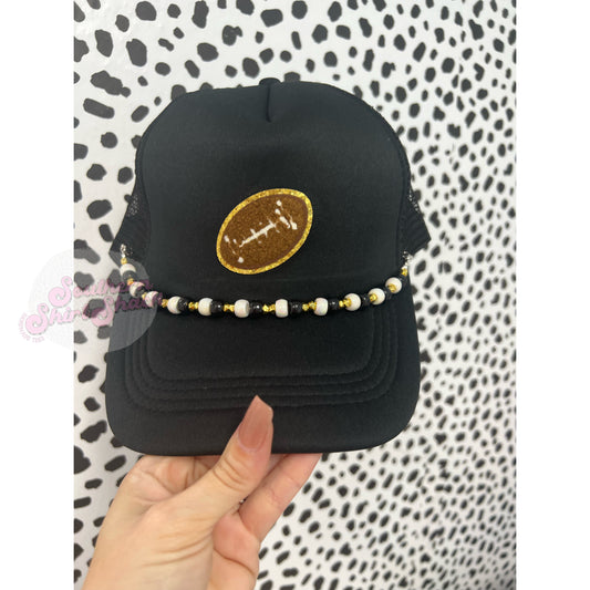 Football Trucker Hat with hat charm