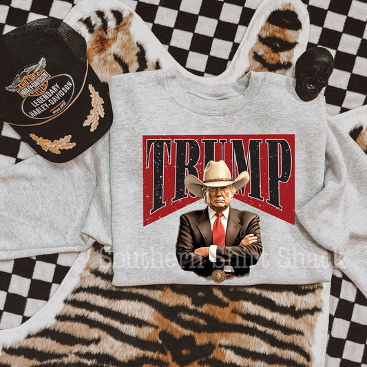 Western Marlboro Trump | Ash Gray Sweatshirt