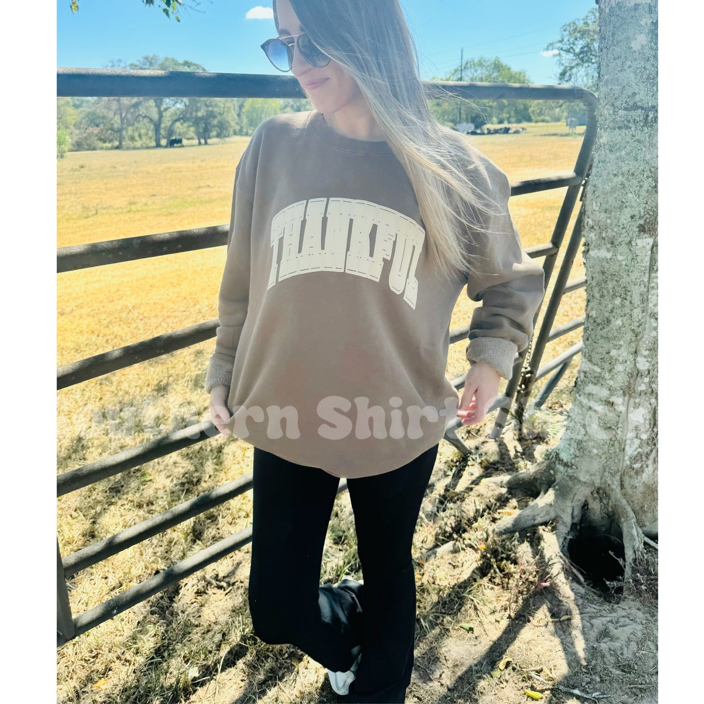 Thankful Puff Mineral Wash Pigment Clay Sweatshirt