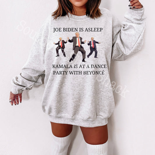 Trump dance party with beyonce | Ash Gray Sweatshirt