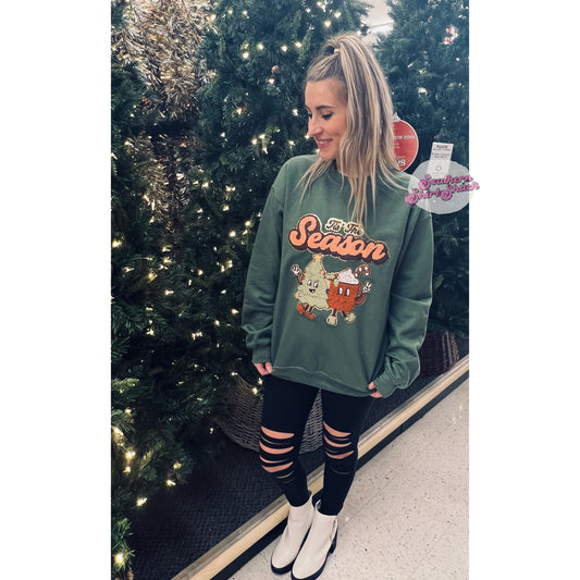 Retro ‘tis the season | Chenille Patch Sweatshirt