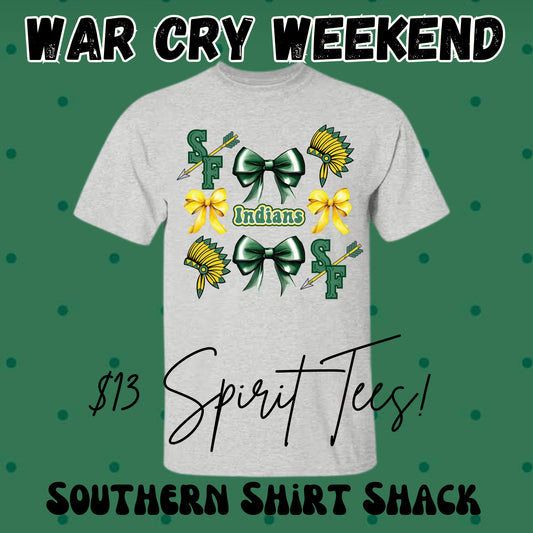 WAR CRY WEEKEND Indians Collage Tee | NO COUPON CODES ALLOWED | Gildan Dryblend | YOUTH XS-ADULT 3X