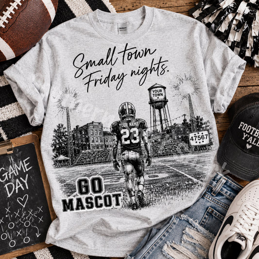 MARK DOWN MONDAY | CUSTOM SMALL TOWN FRIDAY NIGHTS FOOTBALL | READ ITEM DESCRIPTION | Gildan Dryblend | YOUTH XS-ADULT