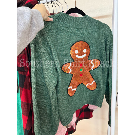 Gingerbread Patch Cardigan | READY TO SHIP