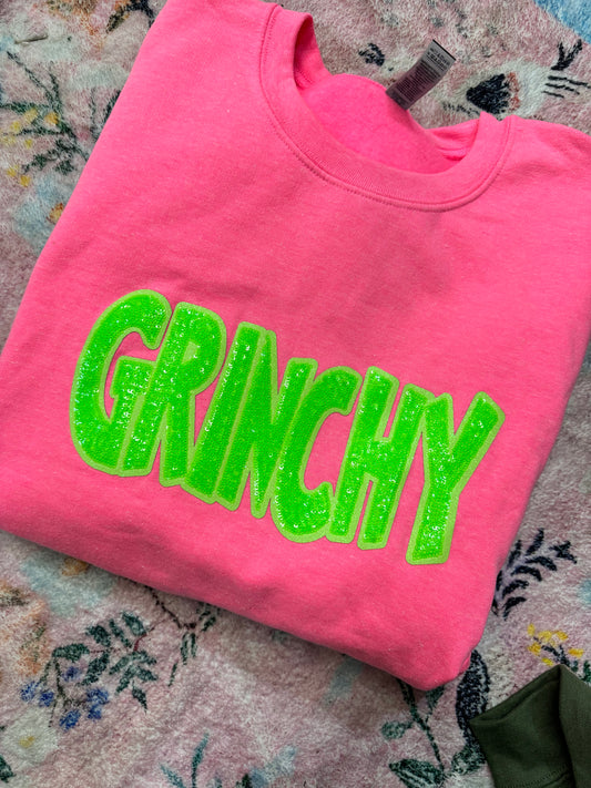 Grinchy Patch Sweatshirt 2X | READY TO SHIP