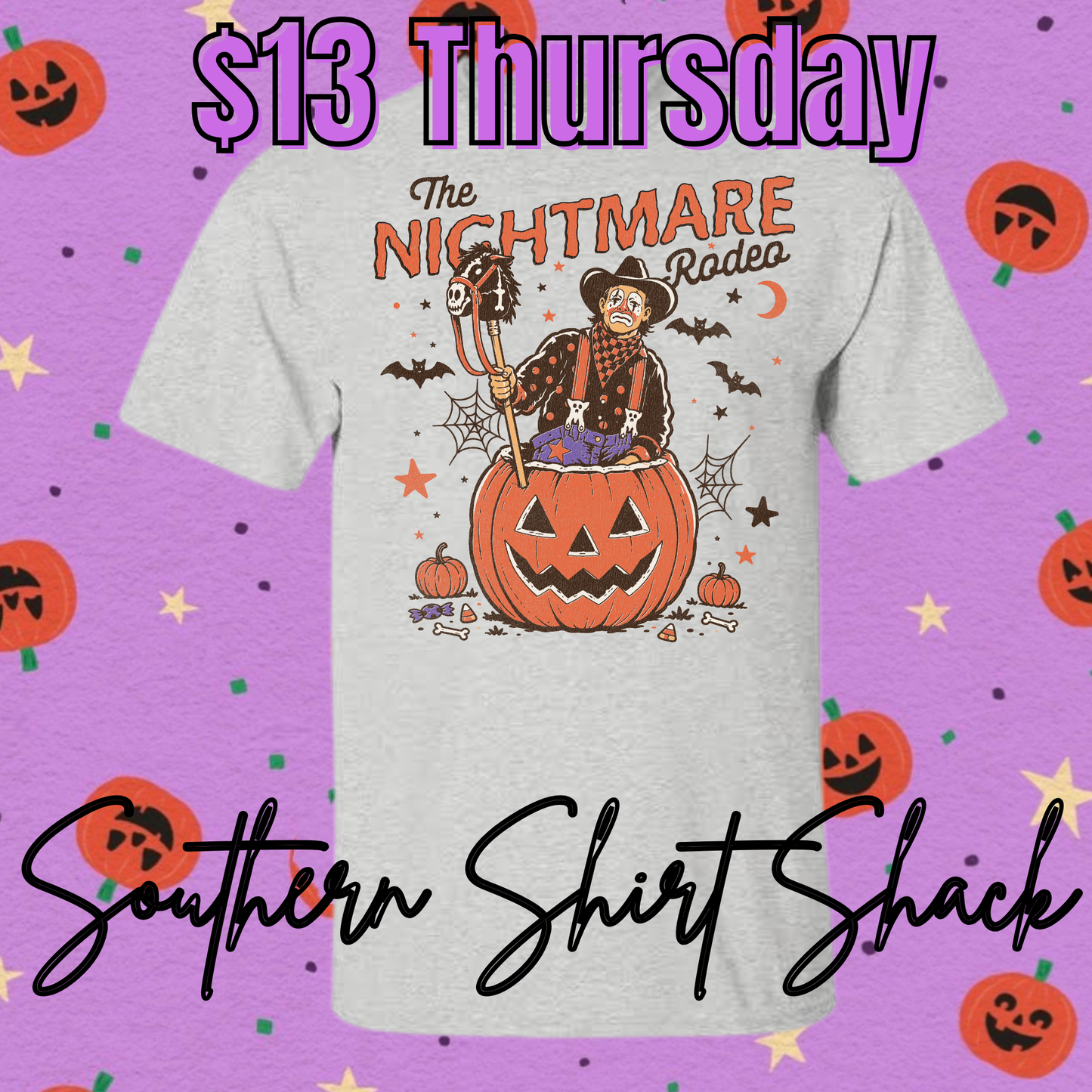 $13 THURSDAY T-Shirt of the Day | Nightmare at the Rodeo | NO COUPON CODES ALLOWED |  Gildan Dryblend | YOUTH XS-ADULT 3X