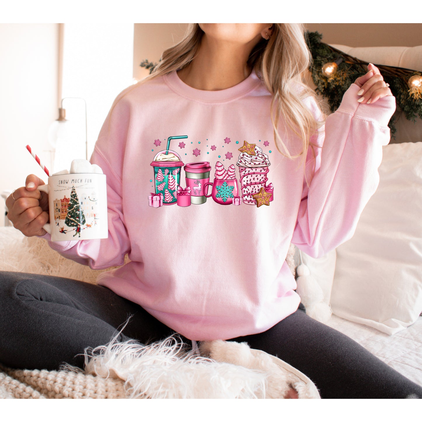 Preppy Pink Coffee Sweatshirt
