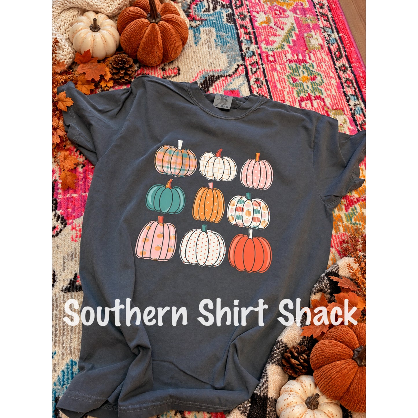 Fall Pumpkins | Pepper Comfort Colors tee