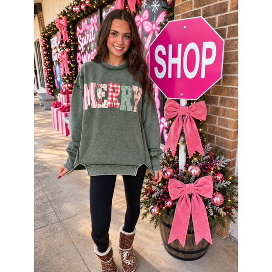 Merry Corded Sweater | Olive