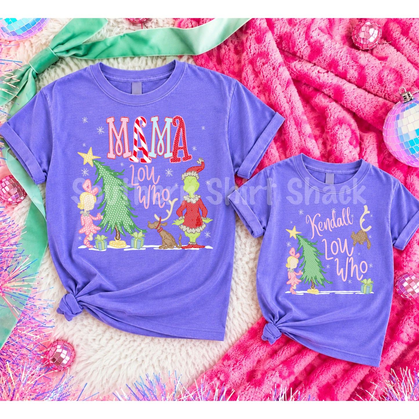 Mama & Mini Lou Who Violet Comfort Color Tee