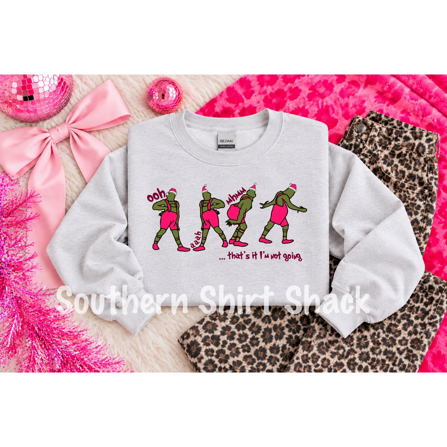 I’m Not Going Christmas Sweatshirt | Ash Gray