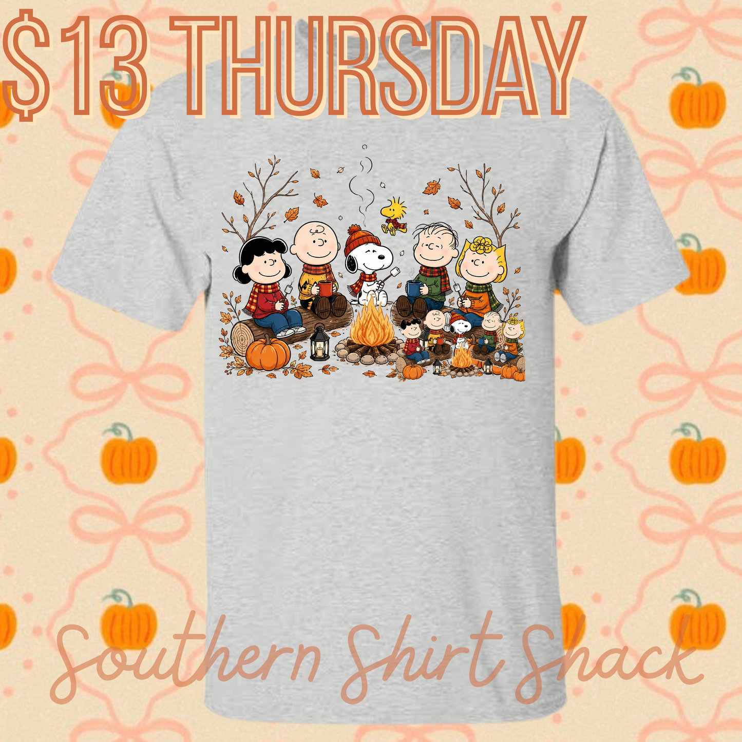 $13 THURSDAY T-Shirt of the Day | Fall Characters | NO COUPON CODES ALLOWED |  Gildan Dryblend | YOUTH XS-ADULT