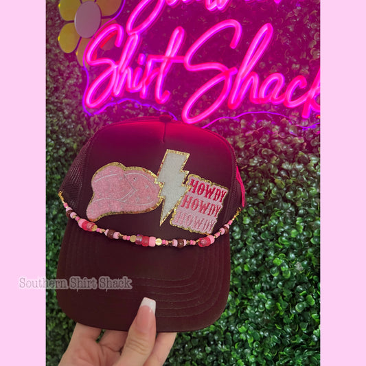 Western Barbie Trucker Hat with hat charm