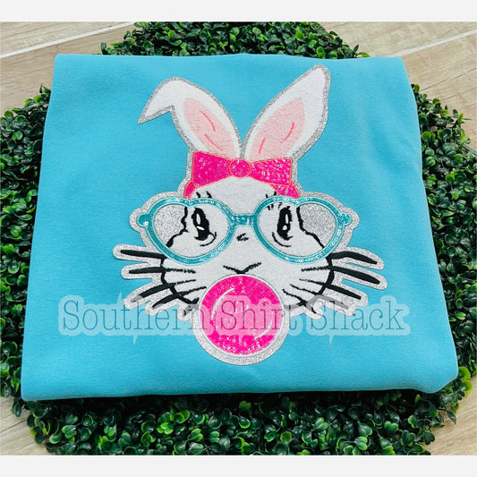 Easter Bunny Sequin Chenille Patch Sweatshirt