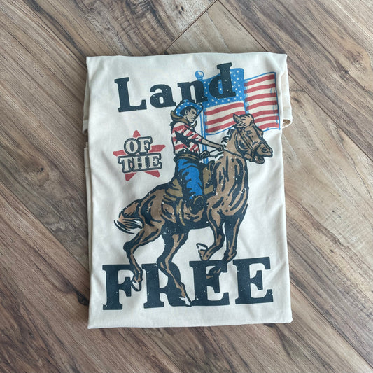 Land of the Free Cowboy tee