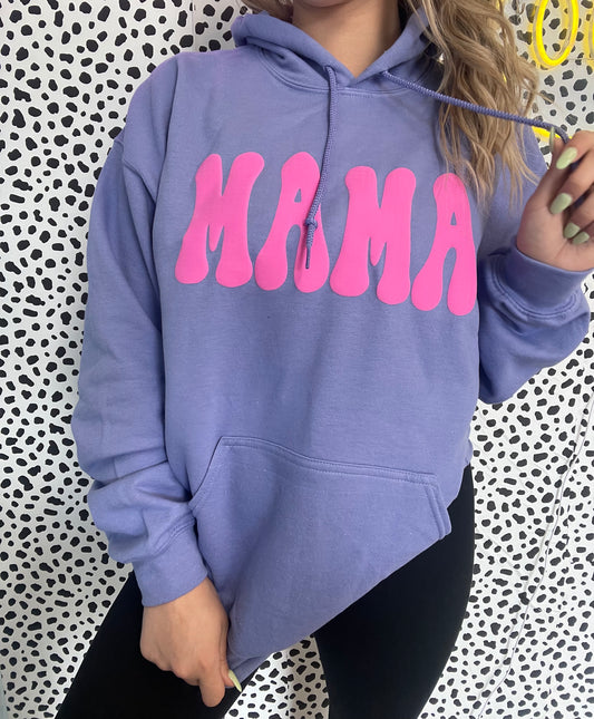 Groovy Mama Puff Print Hoodie