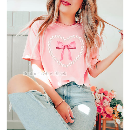 Coquette Pearls & Bows CC tee