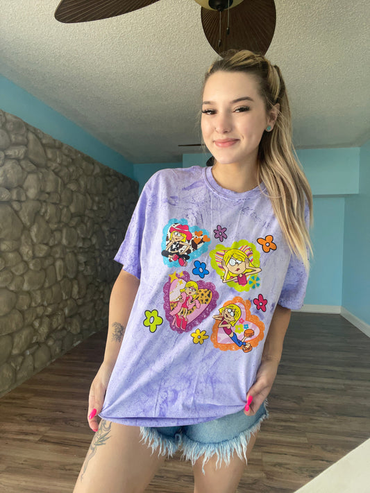 Groovy Lizzie tee | Acid Wash Comfort Colors