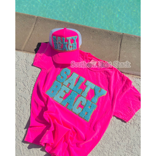 Salty Beach Chenille Patch CC tee