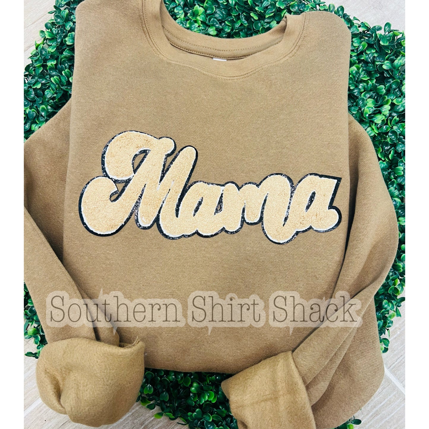 Neutral Mama Chenille Patch Sweatshirt