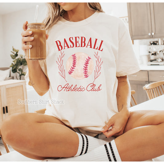 Baseball Athletic Club Comfort Colors Tee