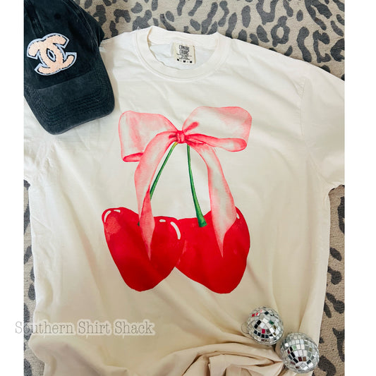 Coquette Cherry Comfort Color Tee