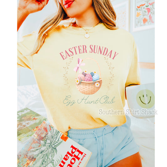 Easter Egg Hunt Club Comfort Colors Tee