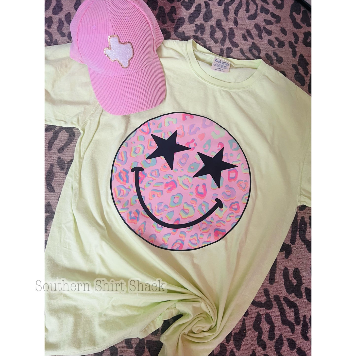 Neon Vibes Smiley Comfort Wash Tee