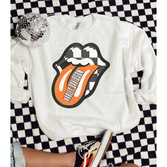 Checkered Harley Tongue Sweatshirt