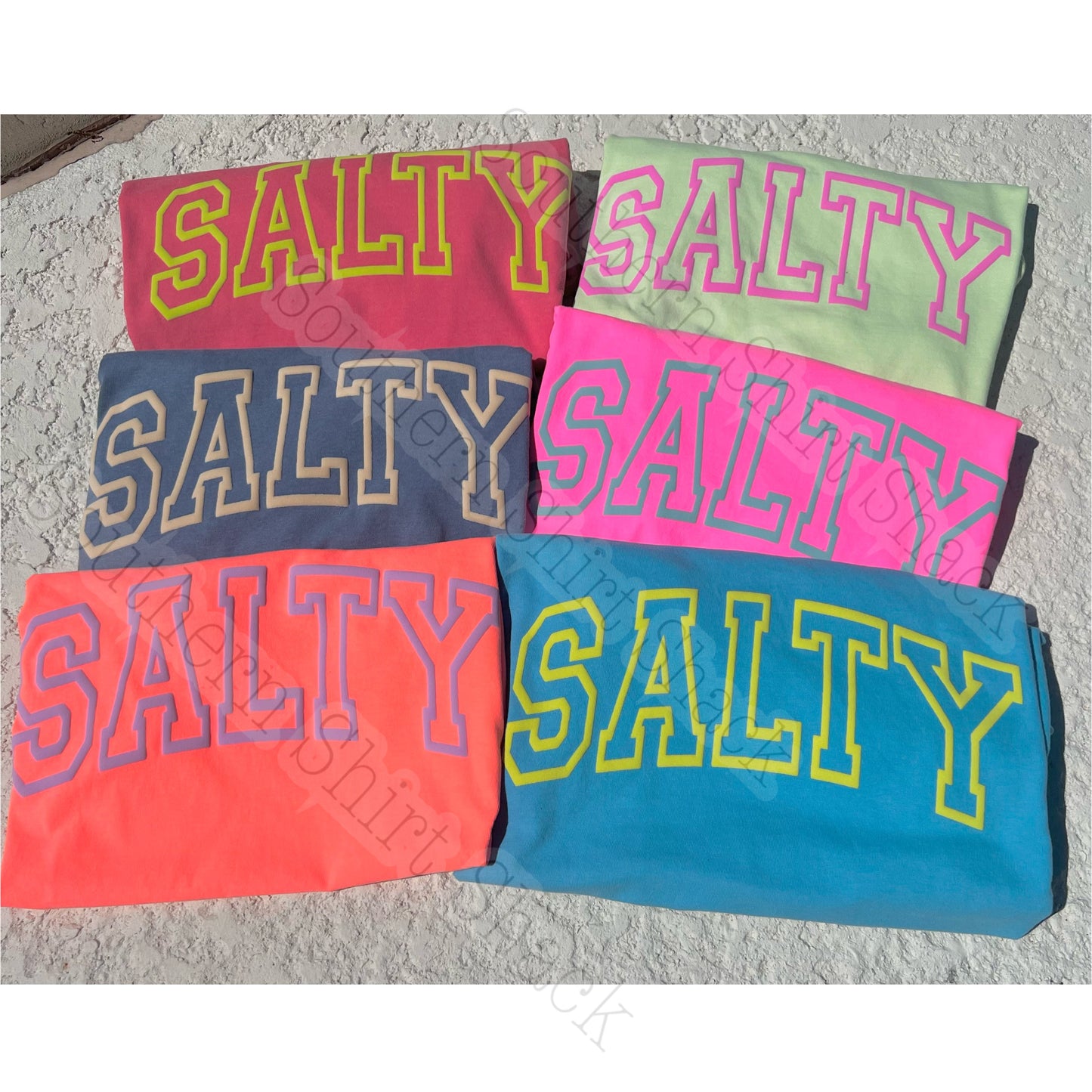 SALTY puff print | Comfort Colors Tee