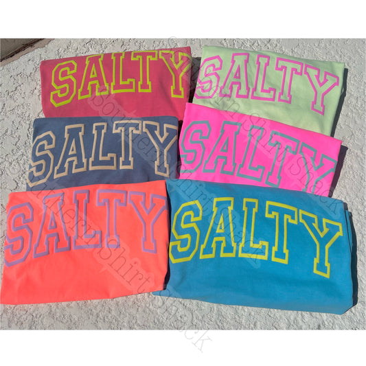 SALTY puff print | Comfort Colors Tee