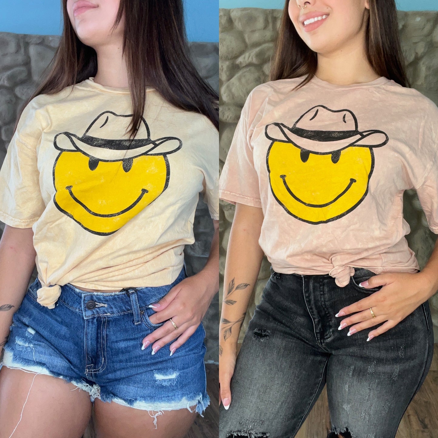 Smiley Cowgirl Tee