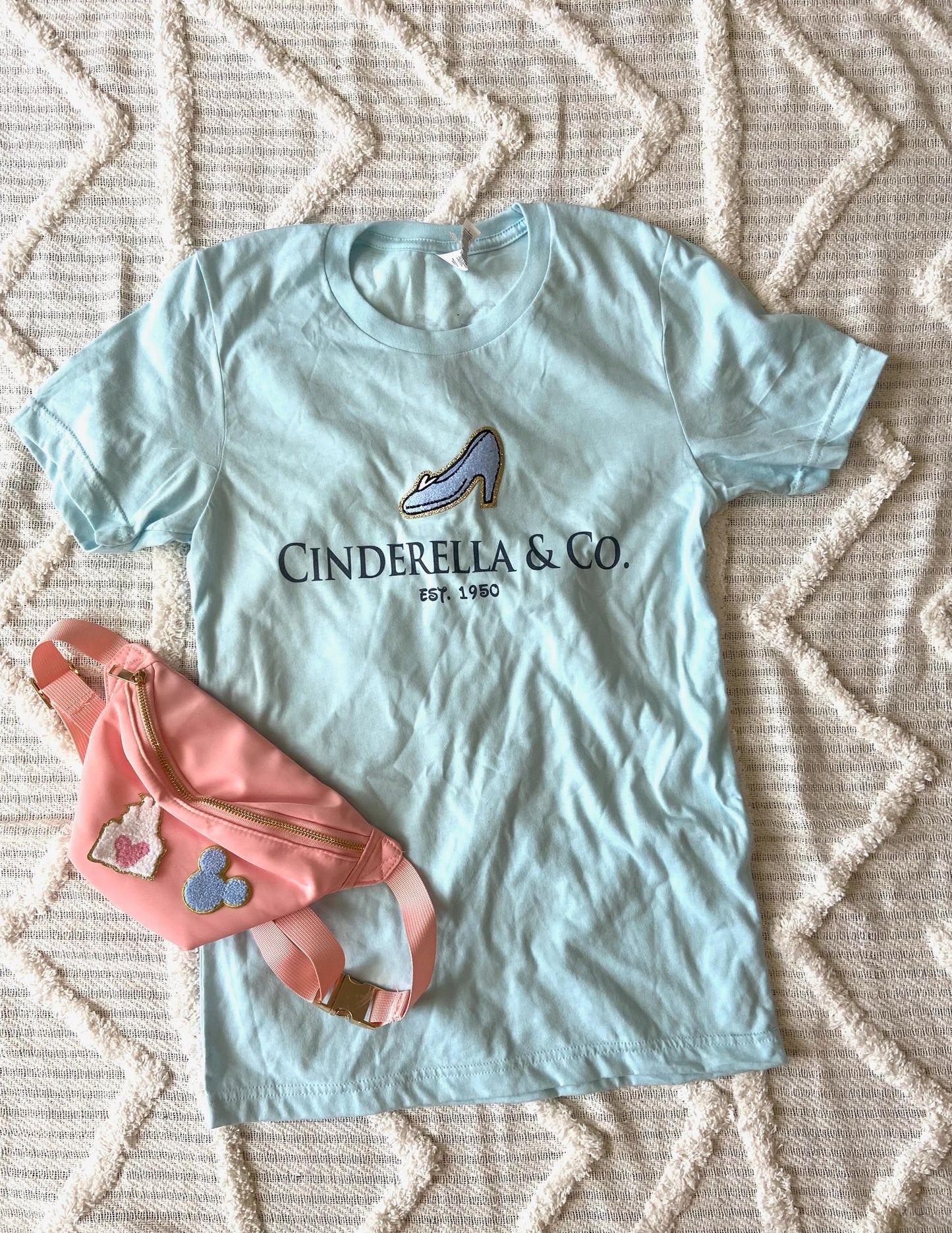 Meet me at Midnight glass slipper chenille patch tee