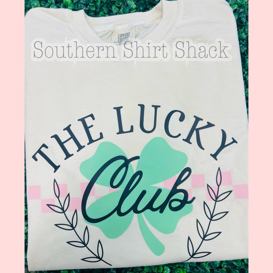 Preppy Lucky Club Comfort Colors Tee