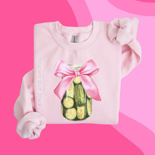 Coquette Bow Pickle Jar Sweatshirt