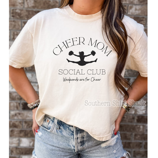 Cheer Mom Social Club Comfort Colors Tee