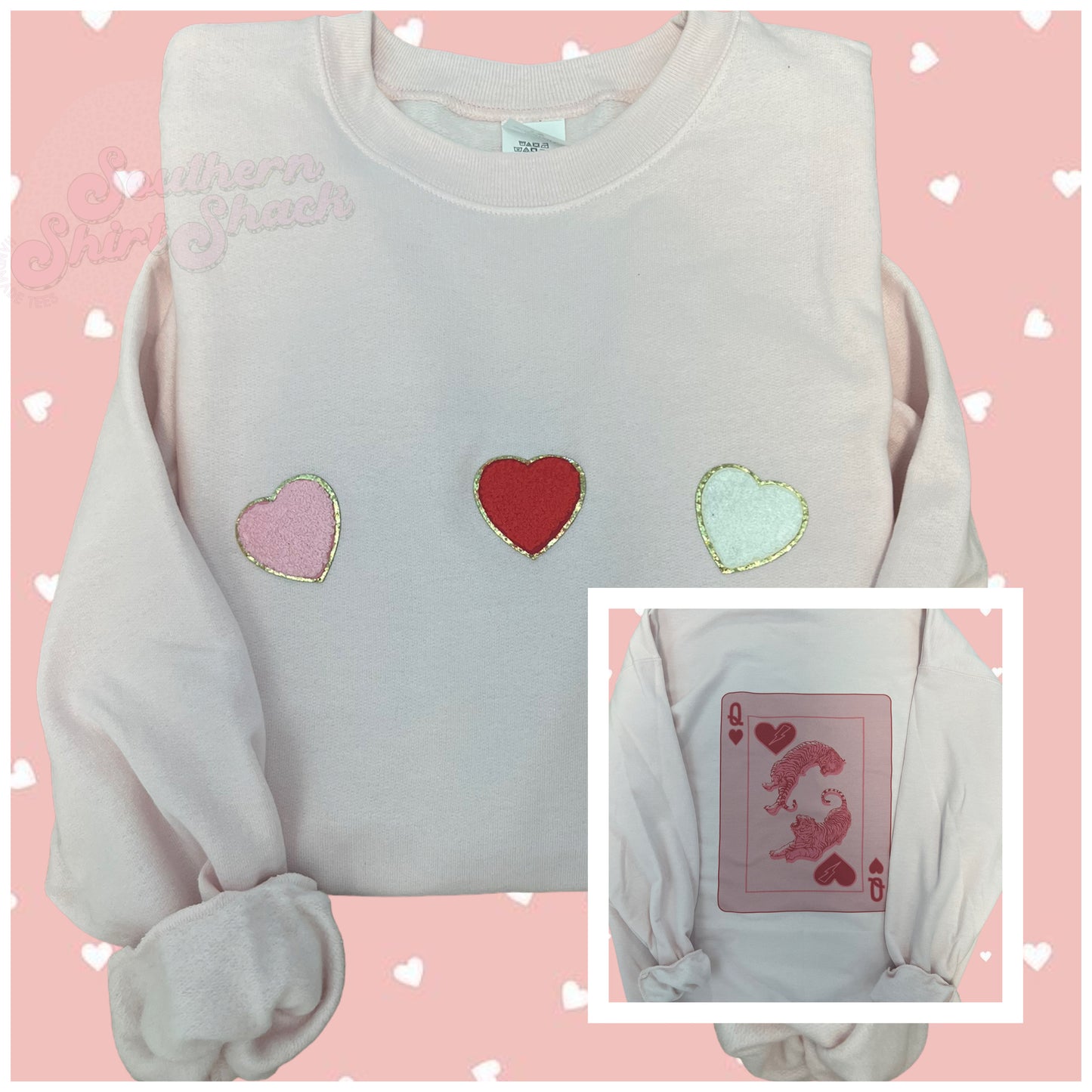 Queen of Hearts light pink Sweatshirt
