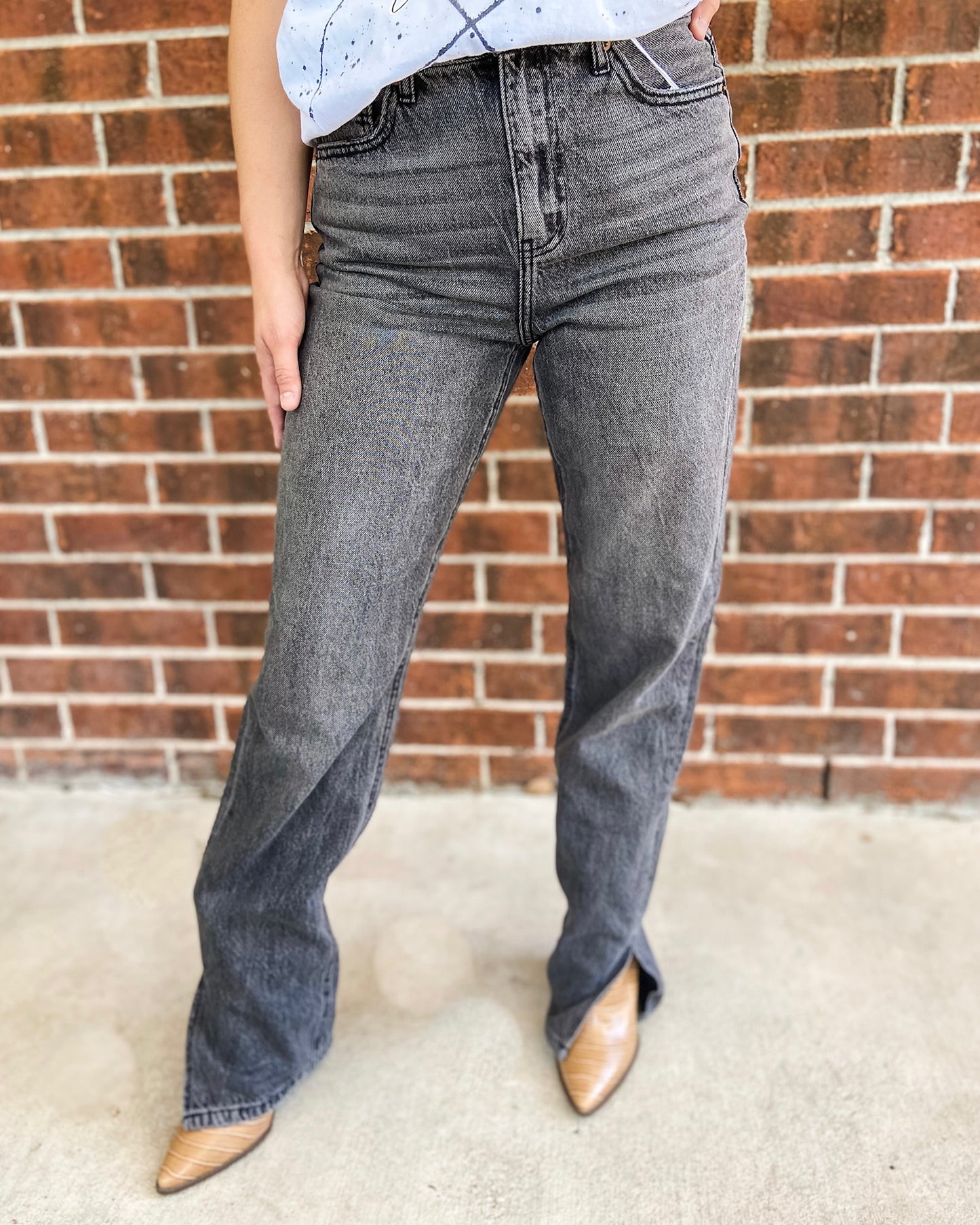 The Jolene Black Straight Leg Jeans