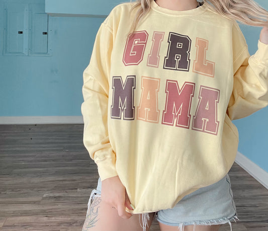 Preppy Girl Mama Comfort Colors Sweatshirt