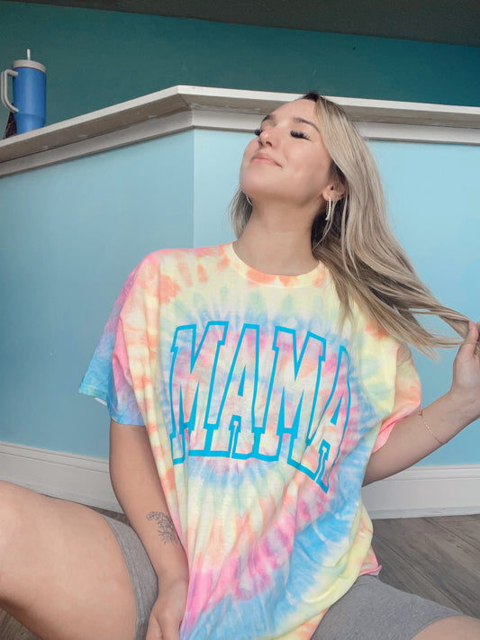 Vibrant Mama Varsity TieDye Tee
