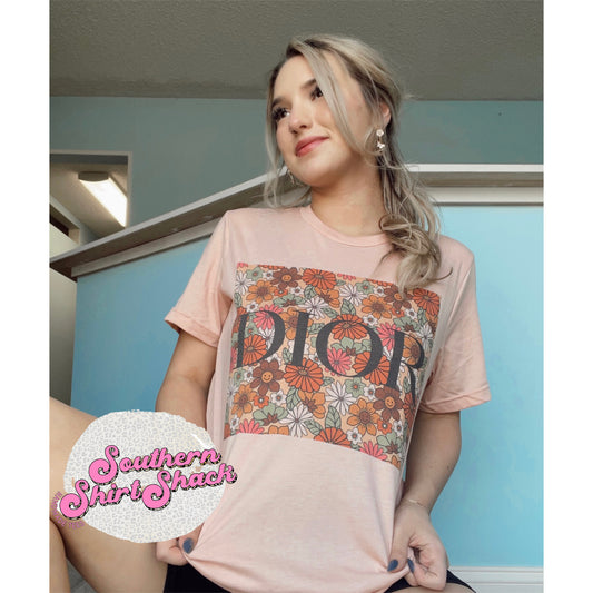 Classy Floral Peach Tee