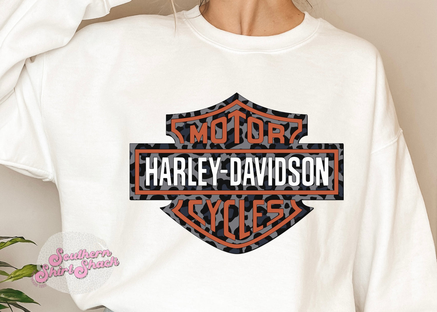 The Leopard Harley Sweatshirt Southern Shirt Shack