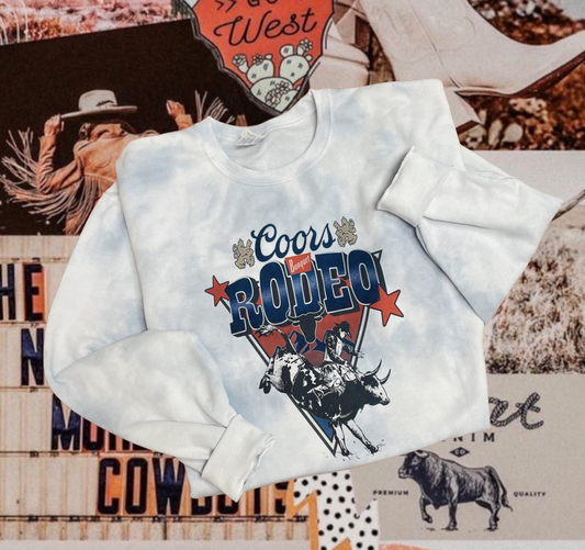 c00rs rodeo tiedye sweatshirt